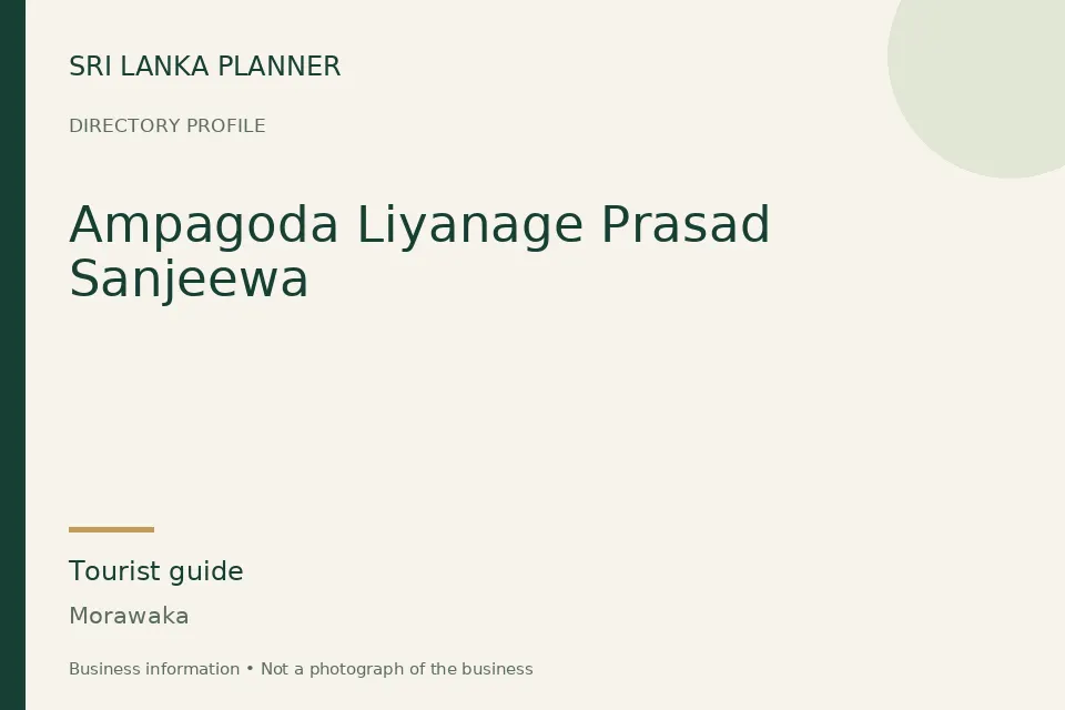Directory cover for Ampagoda Liyanage Prasad Sanjeewa in Morawaka, Sri Lanka