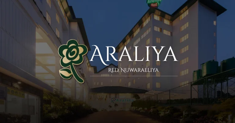 Araliya Red hotel exterior with the property branding