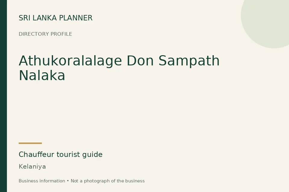 Directory cover for Athukoralalage Don Sampath Nalaka in Kelaniya, Sri Lanka