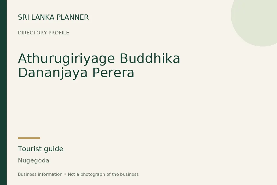 Directory cover for Athurugiriyage Buddhika Dananjaya Perera in Nugegoda, Sri Lanka