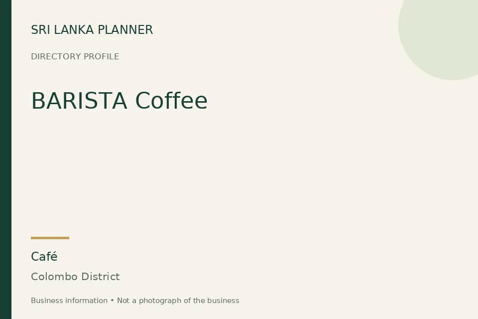 Directory cover for BARISTA Coffee in Colombo District, Sri Lanka