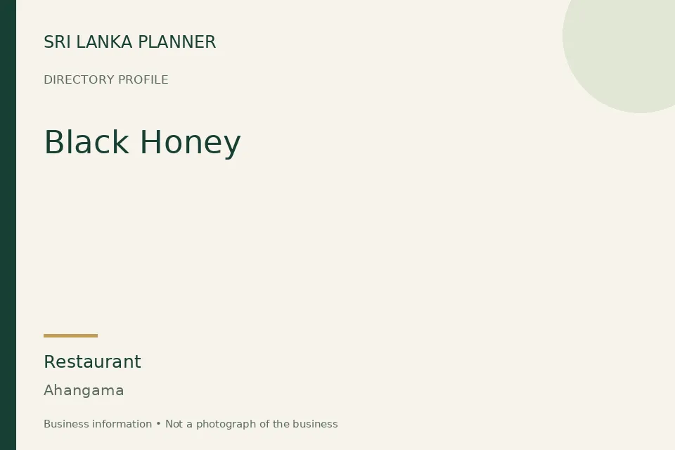 Directory cover for Black Honey in Ahangama, Sri Lanka