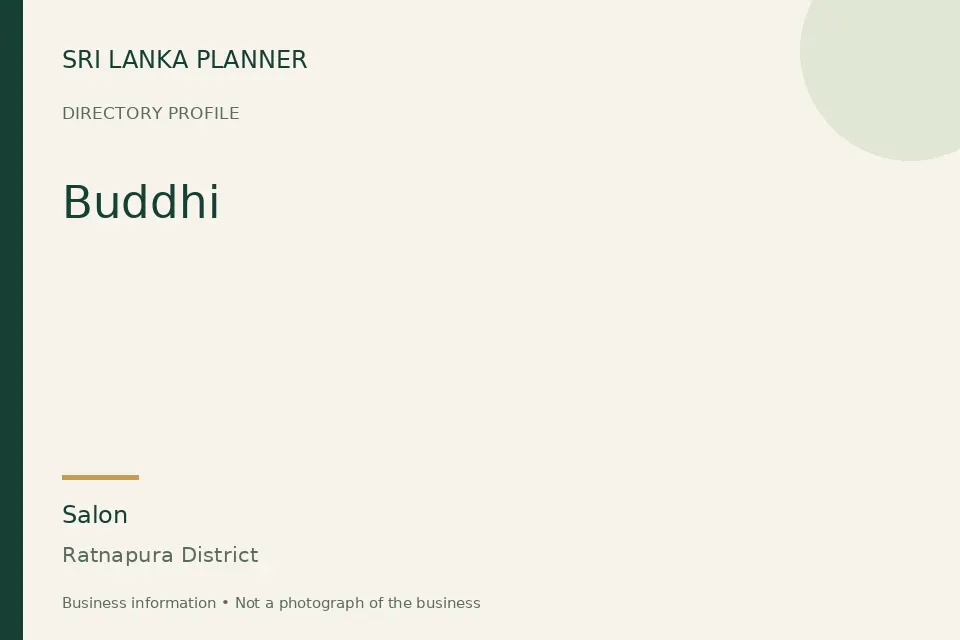 Directory cover for Buddhi in Ratnapura District, Sri Lanka