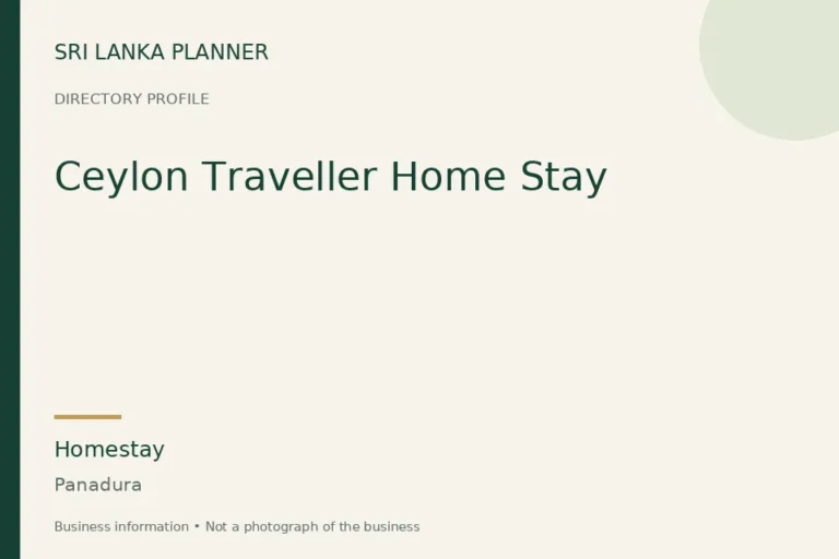 Directory cover for Ceylon Traveller Home Stay in Panadura, Sri Lanka