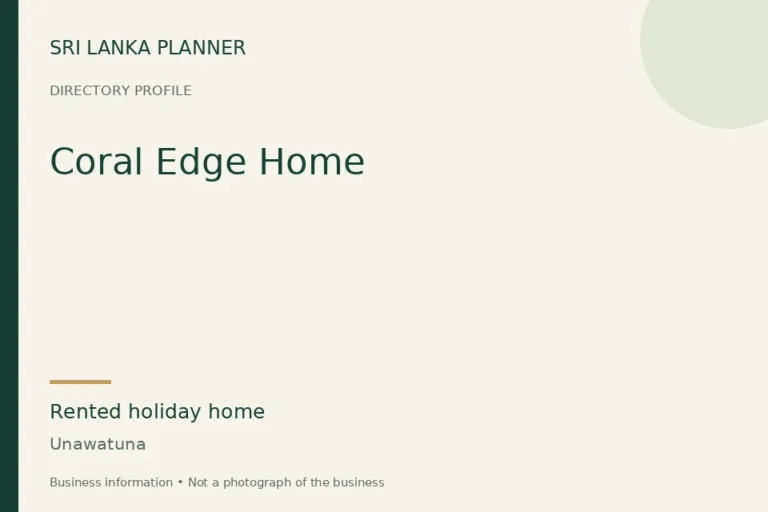 Directory cover for Coral Edge Home in Unawatuna, Sri Lanka