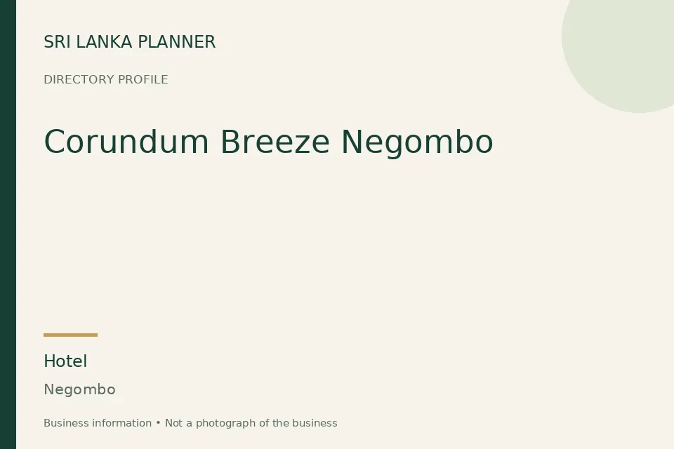 Directory cover for Corundum Breeze Negombo in Negombo, Sri Lanka
