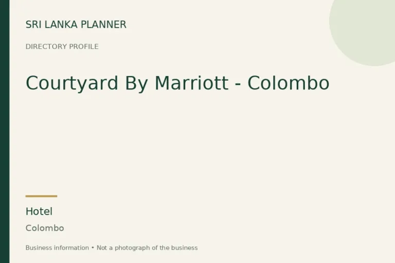 Directory cover for Courtyard By Marriott - Colombo in Colombo, Sri Lanka