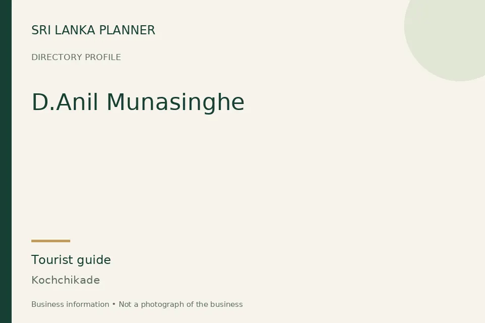 Directory cover for D.Anil Munasinghe in Kochchikade, Sri Lanka