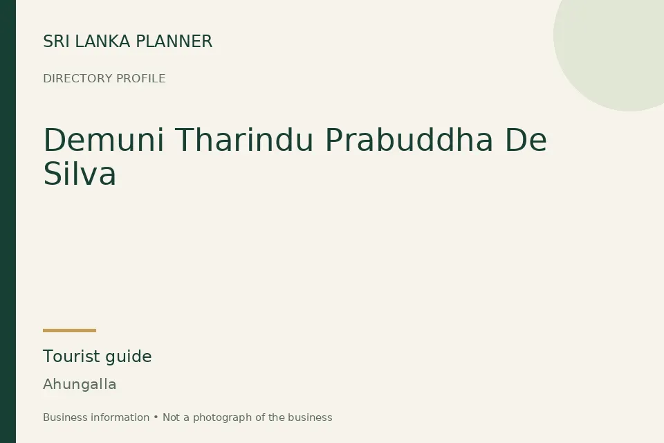 Directory cover for Demuni Tharindu Prabuddha De Silva in Ahungalla, Sri Lanka