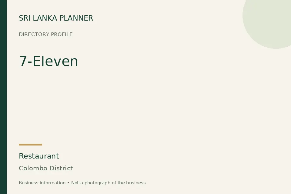 Directory cover for 7-Eleven in Colombo District, Sri Lanka