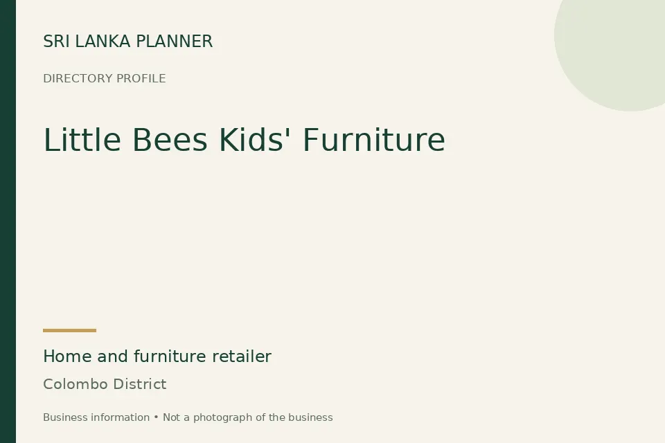 Directory cover for Little Bees Kids' Furniture in Colombo District, Sri Lanka
