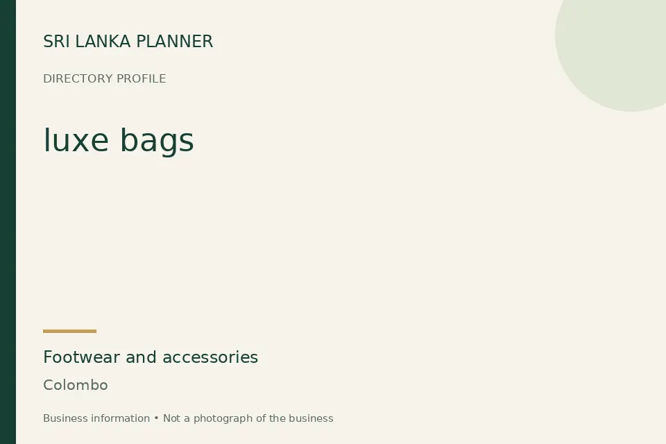 Directory cover for luxe bags in Colombo, Sri Lanka