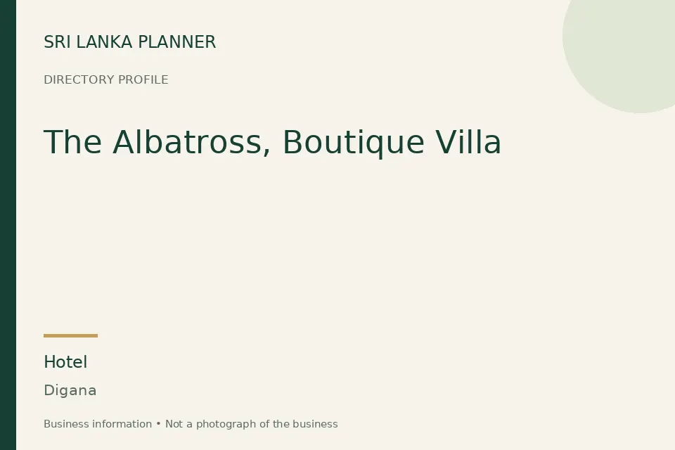 Directory cover for The Albatross, Boutique Villa in Digana, Sri Lanka