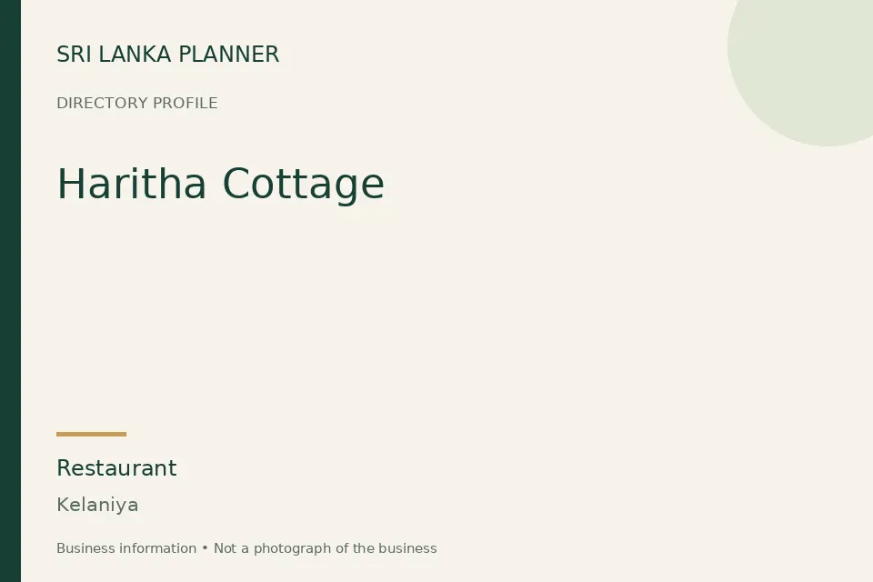 Directory cover for Haritha Cottage in Kelaniya, Sri Lanka