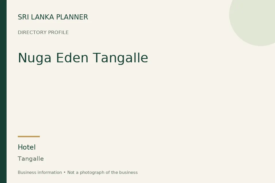 Directory cover for Nuga Eden Tangalle in Tangalle, Sri Lanka