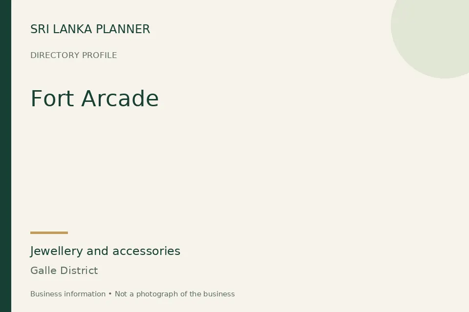 Directory cover for Fort Arcade in Galle District, Sri Lanka