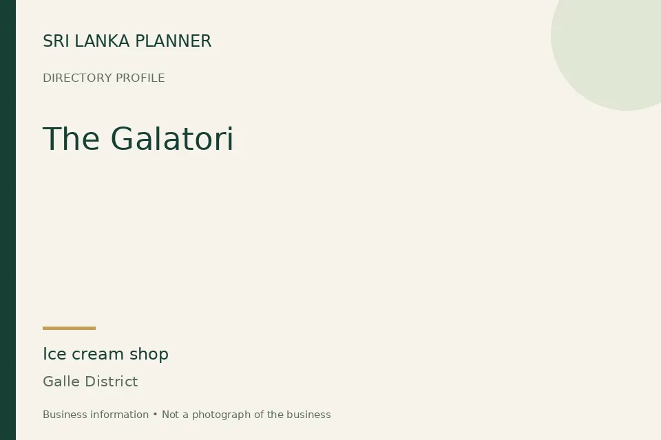Directory cover for The Galatori in Galle District, Sri Lanka