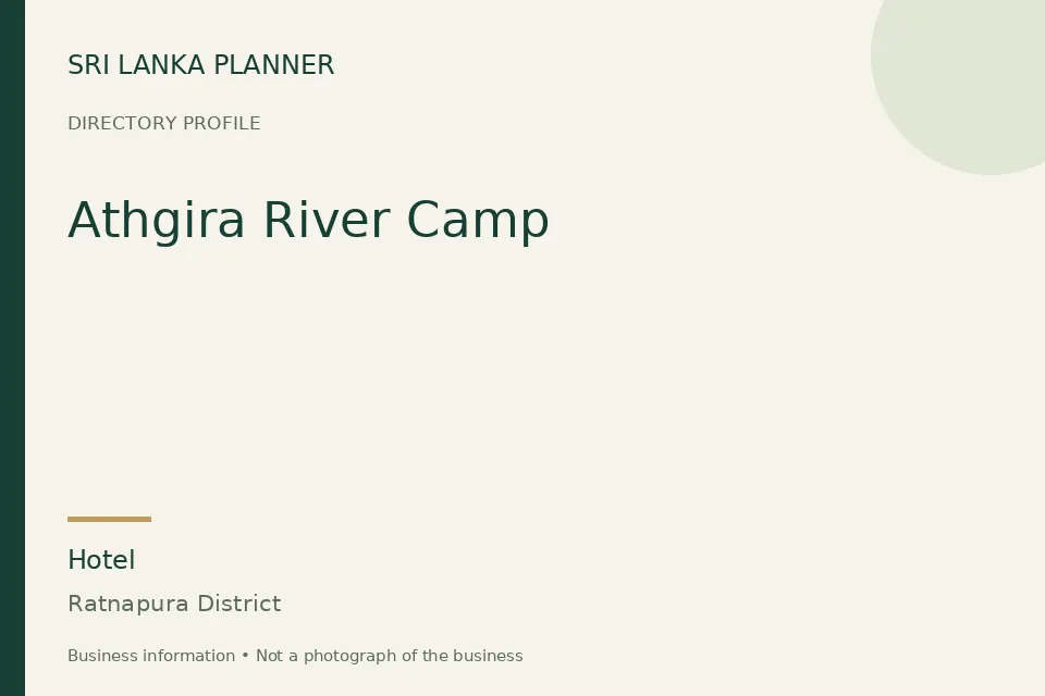 Directory cover for Athgira River Camp in Ratnapura District, Sri Lanka