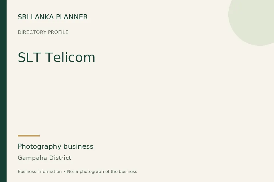 Directory cover for SLT Telicom in Gampaha District, Sri Lanka