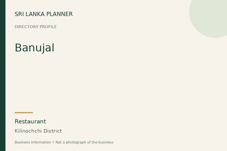 Directory cover for Banujal in Kilinochchi District, Sri Lanka