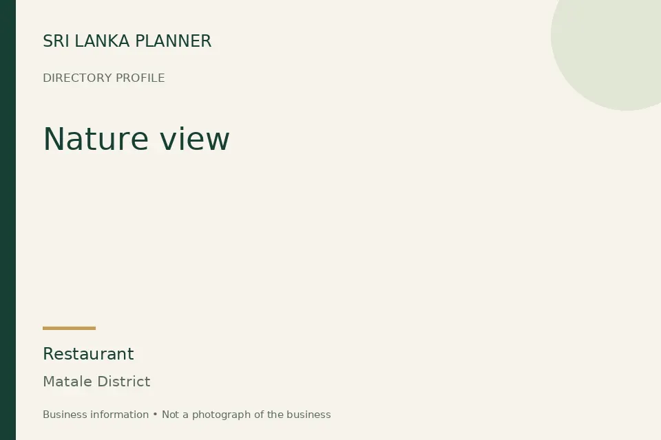 Directory cover for Nature view in Matale District, Sri Lanka