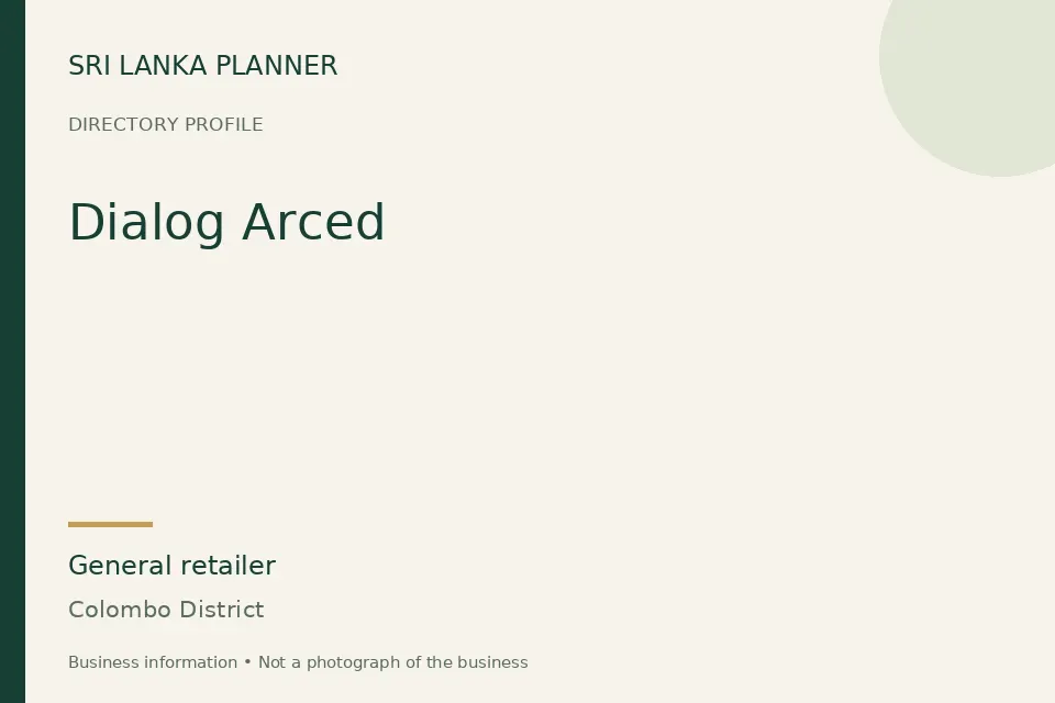 Directory cover for Dialog Arced in Colombo District, Sri Lanka