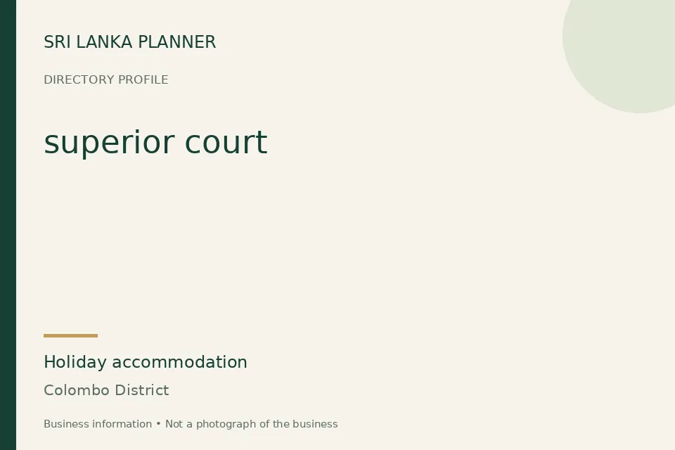 Directory cover for superior court in Colombo District, Sri Lanka