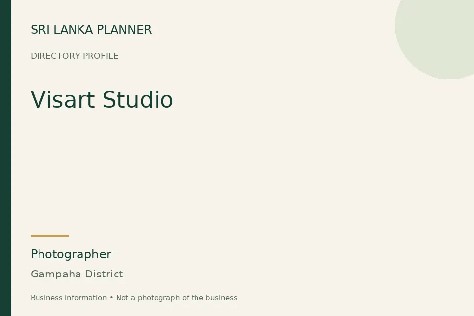 Directory cover for Visart Studio in Gampaha District, Sri Lanka
