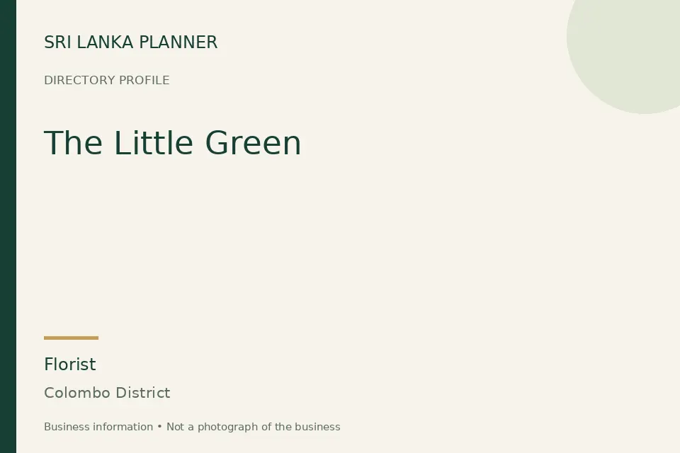 Directory cover for The Little Green in Colombo District, Sri Lanka