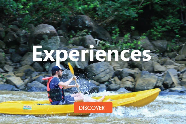 Kayakers on a river in Eco Team’s Sri Lanka experiences banner