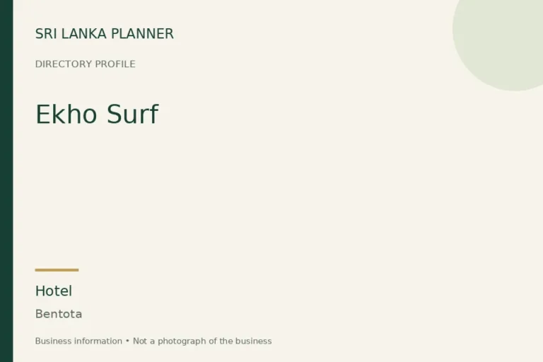 Directory cover for Ekho Surf in Bentota, Sri Lanka