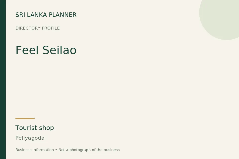 Directory cover for Feel Seilao in Peliyagoda, Sri Lanka
