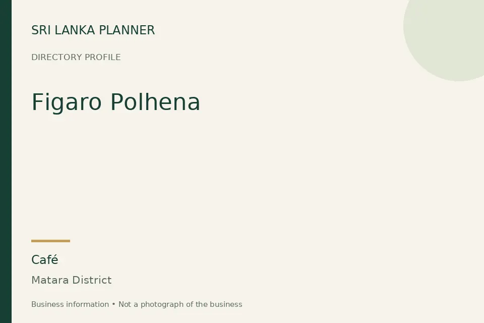 Directory cover for Figaro Polhena in Matara District, Sri Lanka