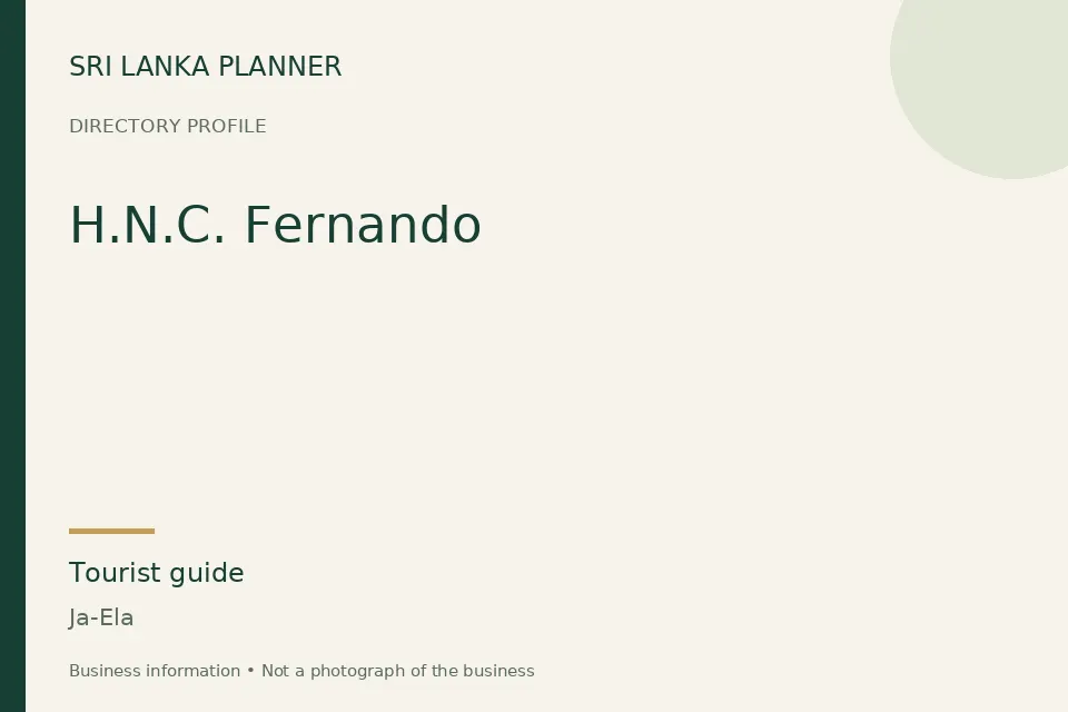 Directory cover for H.N.C. Fernando in Ja-Ela, Sri Lanka
