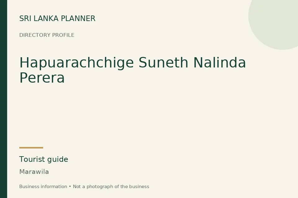 Directory cover for Hapuarachchige Suneth Nalinda Perera in Marawila, Sri Lanka