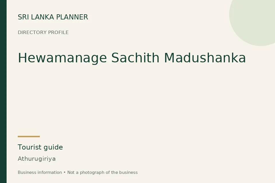 Directory cover for Hewamanage Sachith Madushanka in Athurugiriya, Sri Lanka