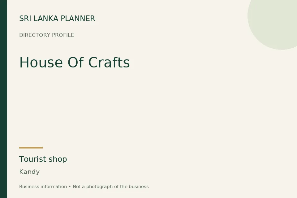 Directory cover for House Of Crafts in Kandy, Sri Lanka