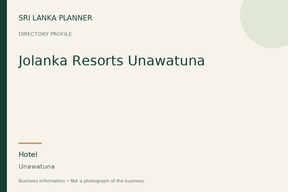 Directory cover for Jolanka Resorts Unawatuna in Unawatuna, Sri Lanka
