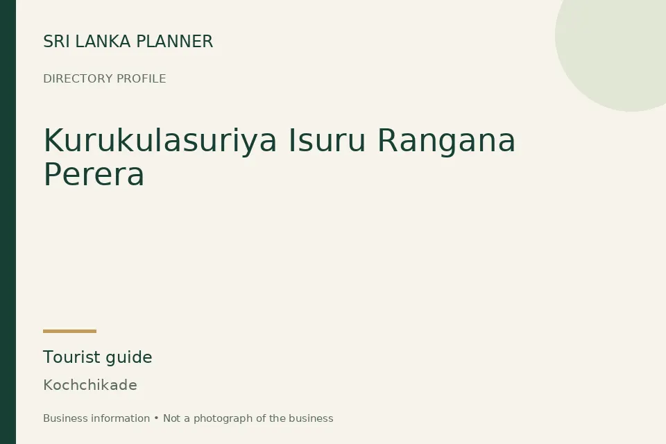Directory cover for Kurukulasuriya Isuru Rangana Perera in Kochchikade, Sri Lanka