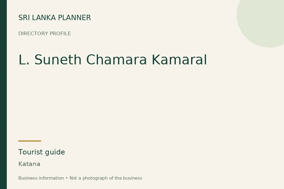 Directory cover for L. Suneth Chamara Kamaral in Katana, Sri Lanka