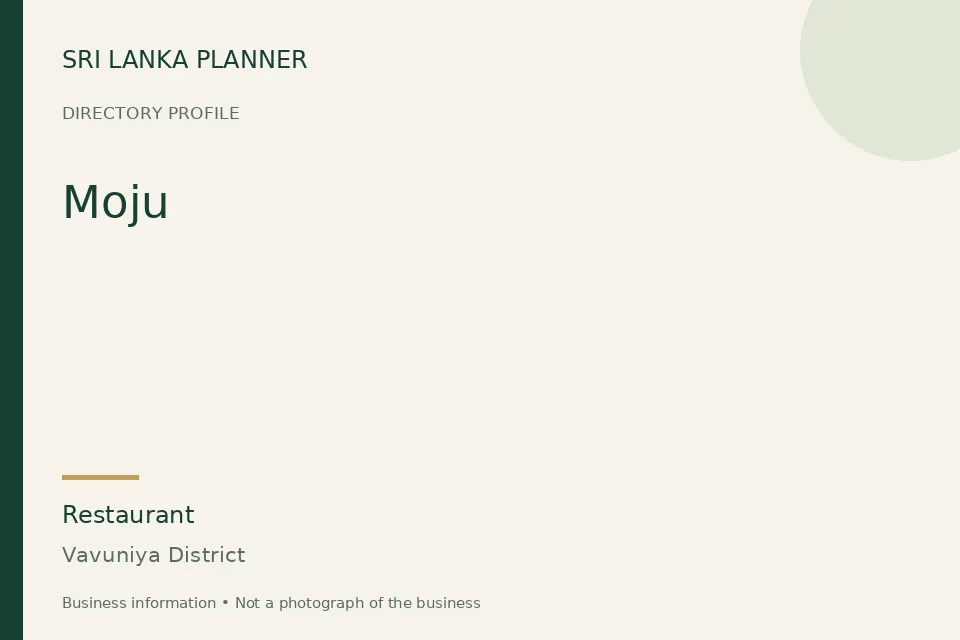 Directory cover for Moju in Vavuniya District, Sri Lanka