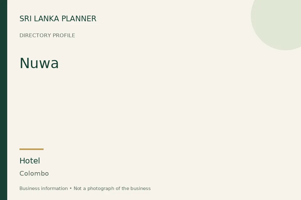 Directory cover for Nuwa in Colombo, Sri Lanka