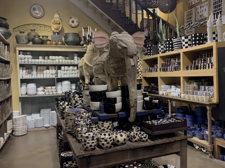 Paradise Road shop interior with ceramics and decorative homeware on display