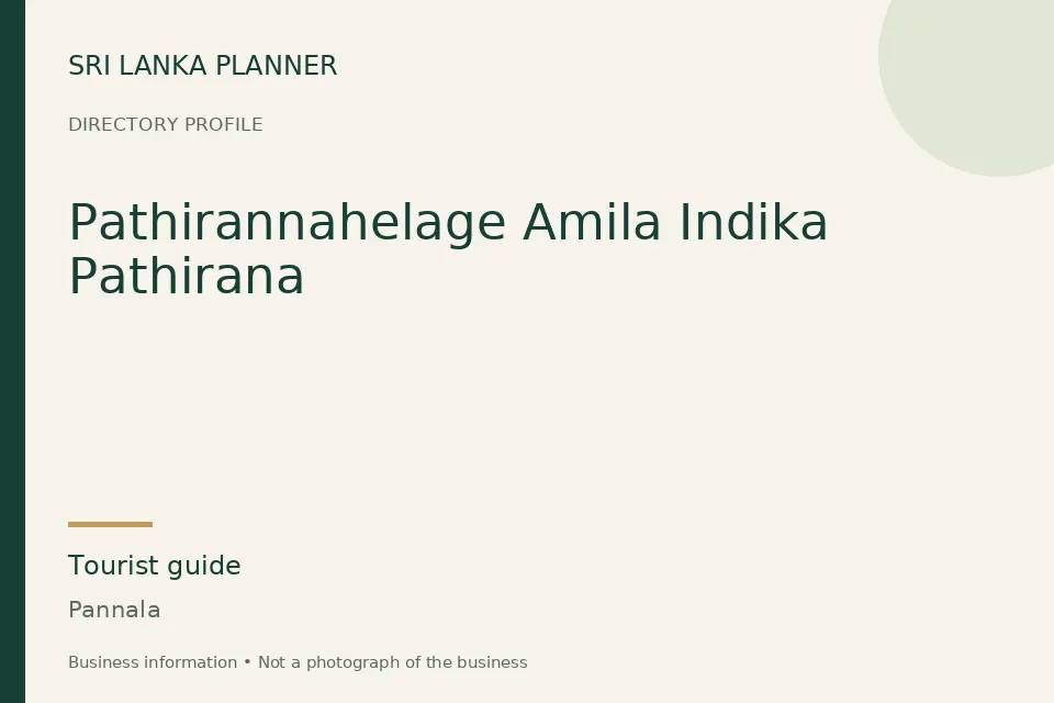 Directory cover for Pathirannahelage Amila Indika Pathirana in Pannala, Sri Lanka