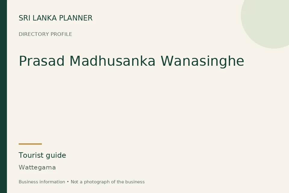Directory cover for Prasad Madhusanka Wanasinghe in Wattegama, Sri Lanka