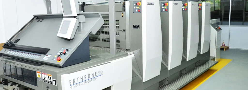 Commercial printing press at Printage