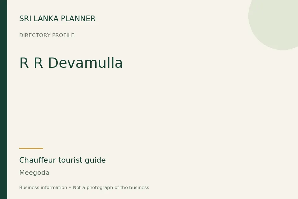 Directory cover for R R Devamulla in Meegoda, Sri Lanka