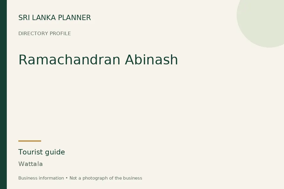 Directory cover for Ramachandran Abinash in Wattala, Sri Lanka