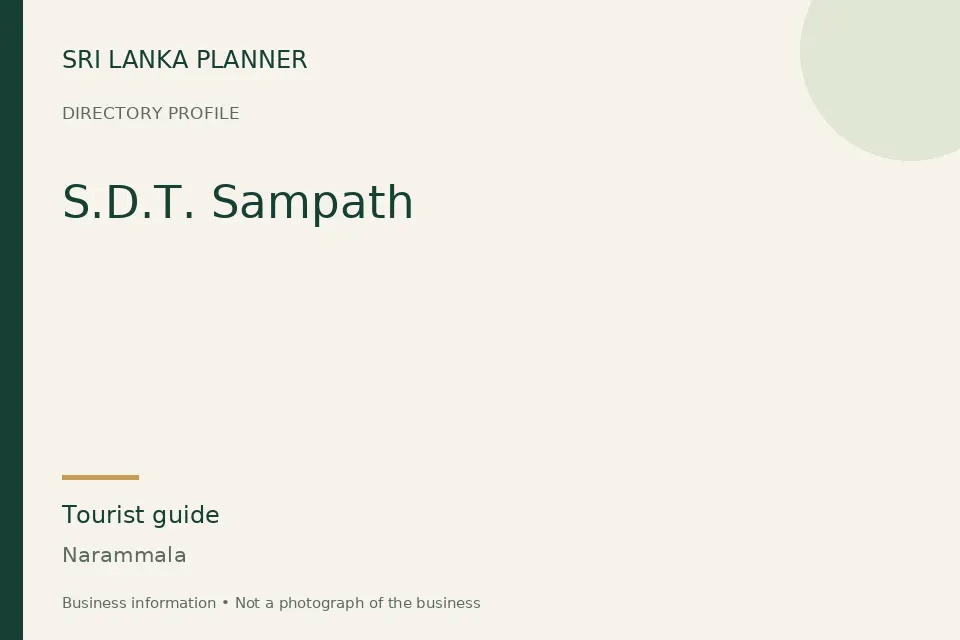 Directory cover for S.D.T. Sampath in Narammala, Sri Lanka