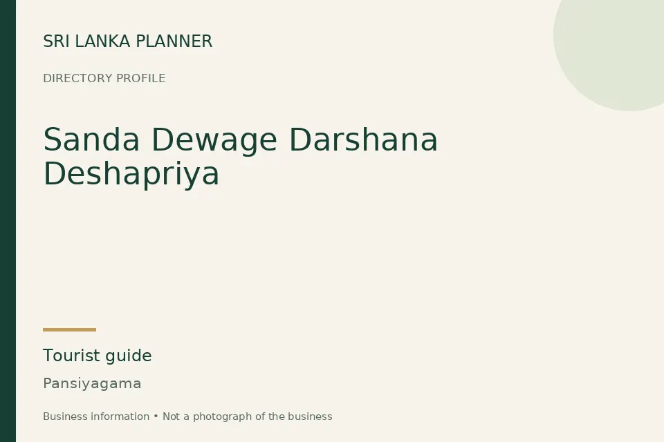 Directory cover for Sanda Dewage Darshana Deshapriya in Pansiyagama, Sri Lanka
